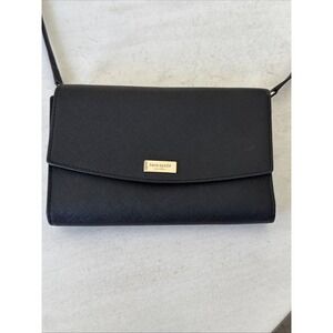Kate Spade Laurel Way Winnie Bag Crossbody Clutch Snap Purse Black